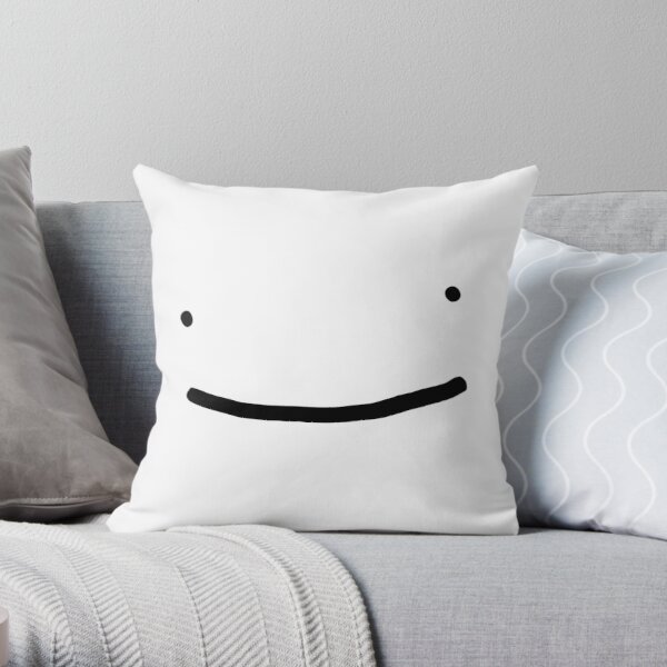 Dream SMP smile Throw Pillow RB1106 product Offical Dream SMP Merch