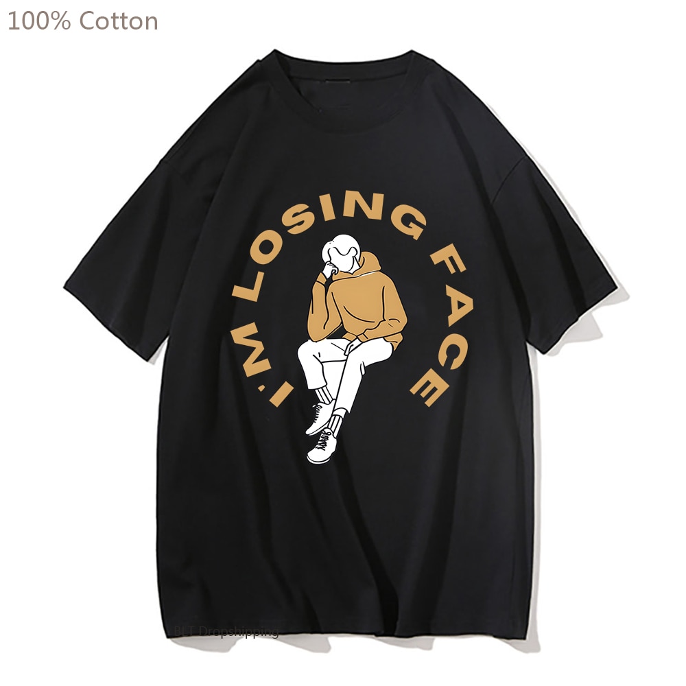 Wilbur Wilbur Soot I m Losing Face Letter Print T shirt Dream Smp Team Merch Tshirt - Dream SMP Merch